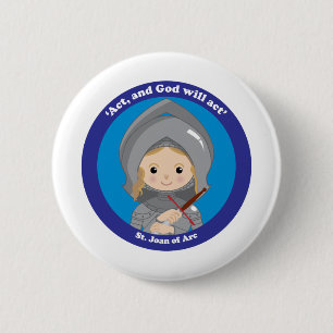 St. Joan of Arc 2 Inch Round Button