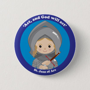 St. Joan of Arc 2 Inch Round Button