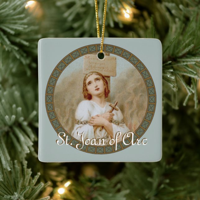 St. Joan of Arc Burning at the Stake (BF 01) Ceramic Ornament (Tree)