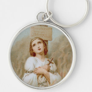 St. Joan of Arc Burning at the Stake (BF 01) Keychain