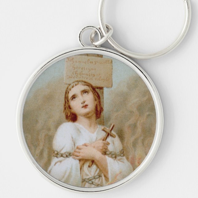 St. Joan of Arc Burning at the Stake (BF 01) Keychain (Front)