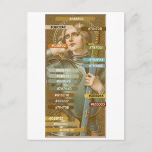 St. Joan of Arc (JM 28) Colour Palette Postcard