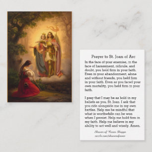 St. Joan of Arc St. Michael Catherine Alexandria Business Card
