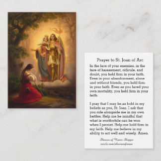 St. Joan of Arc St. Michael Catherine Alexandria Business Card