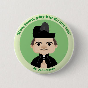 St. John Bosco 2 Inch Round Button