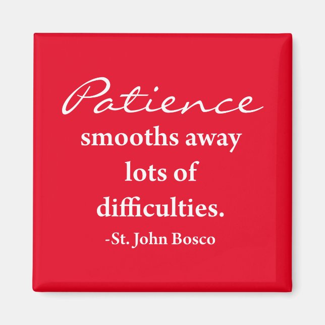 St. John Bosco Inspirational Magnet - Red (Front)