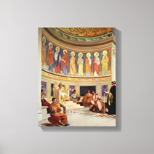 St John Chrysostom  exiled by Empress Eudoxia Canvas Print (Front)
