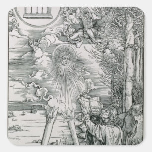 St. John Devouring the Book Square Sticker