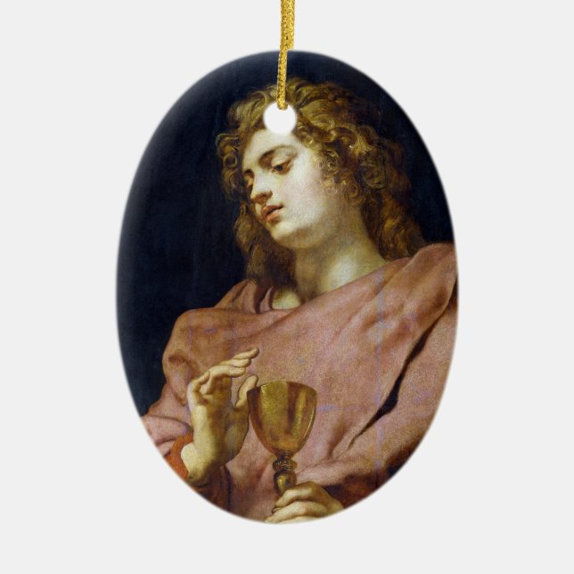 St. John Evangelist Peter Paul Rubens Ceramic Ornament (Front)