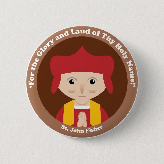 St. John Fisher 2 Inch Round Button (Front)