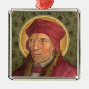 St. John Fisher (SAU 025) Premium Square Metal Ornament