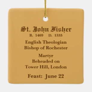 St. John Fisher (SAU 025) Square Ceramic Ornament