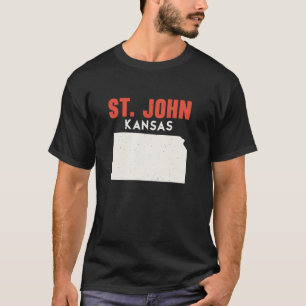 St John Kansas USA State America Travel Kansan  T-Shirt