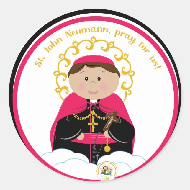 St. John Neumann Classic Round Sticker (Front)