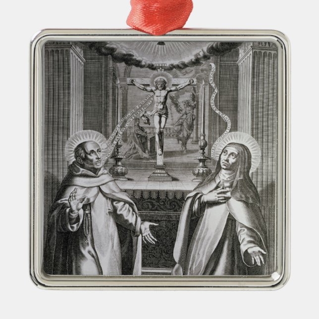 St. John of the Cross and St. Theresa of Avila Metal Ornament (Front)