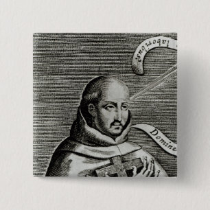 St. John of the Cross, detail 2 Inch Square Button