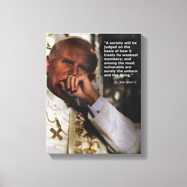 St John Paul II Canvas Print (Front)
