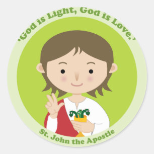 St. John the Apostle Classic Round Sticker