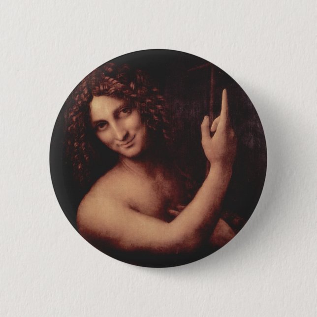 St. John the Baptist 2 Inch Round Button (Front)