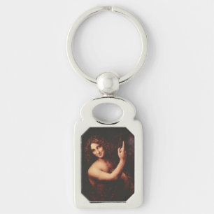 St John the Baptist by Leonardo daVinci Keychain