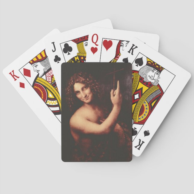 St John the Baptist by Leonardo daVinci Playing Cards (Back)