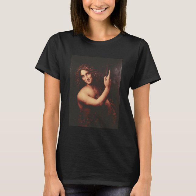 St John the Baptist by Leonardo daVinci T-Shirt (Front)