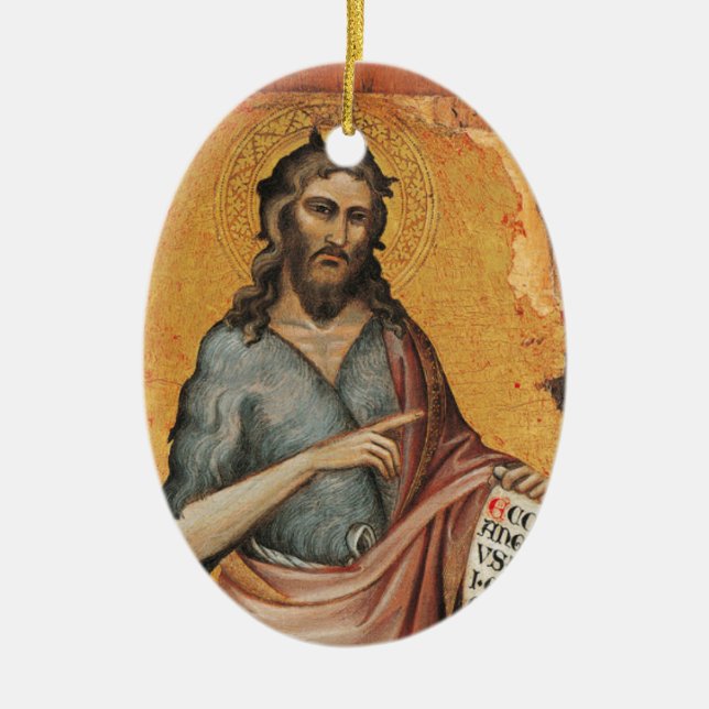 St. John the Baptist Ceramic Ornament (Front)