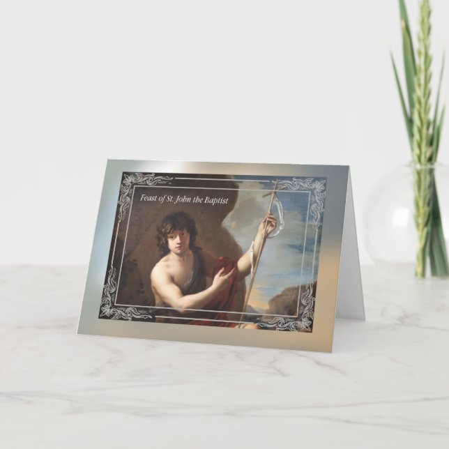 St. John the Baptist Feast Day Old World Frame Card (Front)