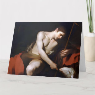 St. John the Baptist Feeding the Lamb – Classic Thank You Card