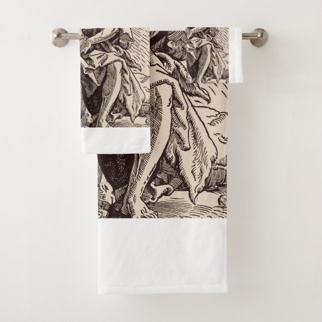 St. John the Baptist Holding the Lamb  Bath Towel Set (Insitu)