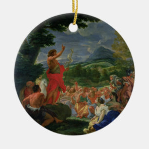 St. John the Baptist Preaching, painted before 169 Ceramic Ornament