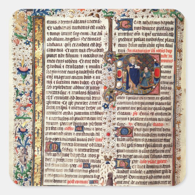 St. John the Baptist Square Sticker (Front)