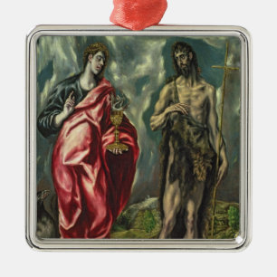 St John the Evangelist and St. John the Baptist Metal Ornament