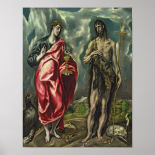 St John the Evangelist and St. John the Baptist Poster