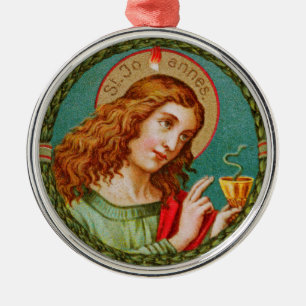 St. John the Evangelist (JMAS 06) Round Metal Ornament