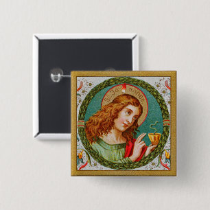St. John the Evangelist (JMAS 06) Square 2 Inch Square Button