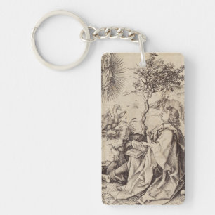 St John the Evangelist on Patmos Keychain