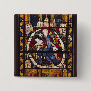 St. John the Evangelist writing the Apocalypse 2 Inch Square Button