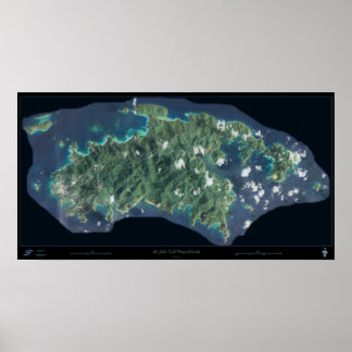 St. John U.S. Virgin Islands satellite poster