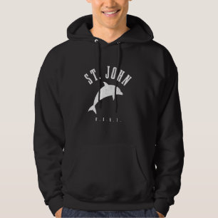 St. John US Virgin Islands Dolphin USVI Pride Souv Hoodie