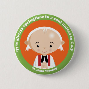 St. John Vianney 2 Inch Round Button
