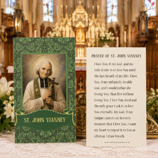 St. John Vianney Catholic Holy Cards | Traditional
