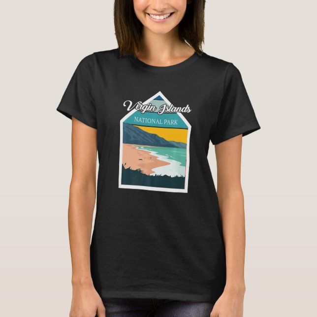 St. John Virgin Islands National Park Souvenir Whi T-Shirt (Front)