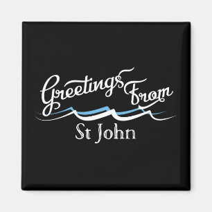 St John Water Waves Magnet