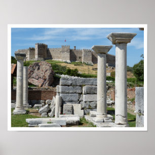 St. John's Basilica Ruins, Ayasuluk Castle, Turkey Poster