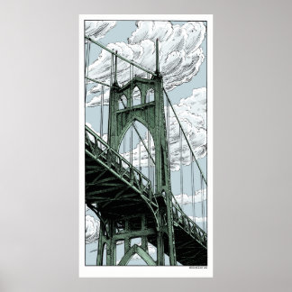 St Johns Bridge Poster