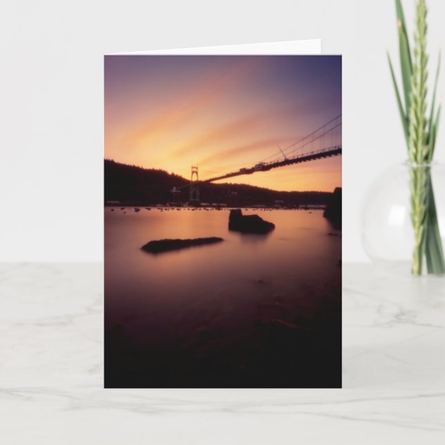 St Johns Bridge Sunset Card (Front)