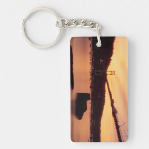 St Johns Bridge Sunset Keychain