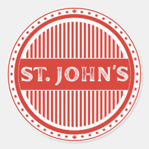 St. John's City Pride Emblem – Canadian Identity Classic Round Sticker