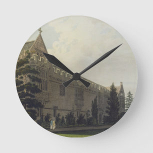 St. John's College seen from the garden, illustrat Round Clock